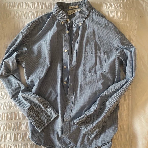 Fine Checker Print Oxford - Picture 2 of 5